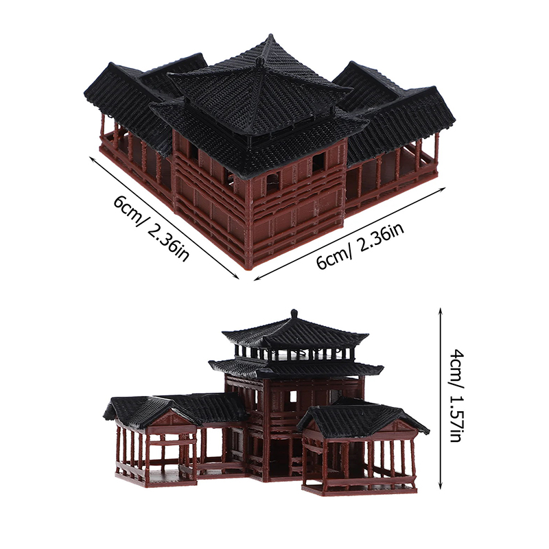 Aquarium Moss - Ancient Building Model Miniature Japanese Pavilion