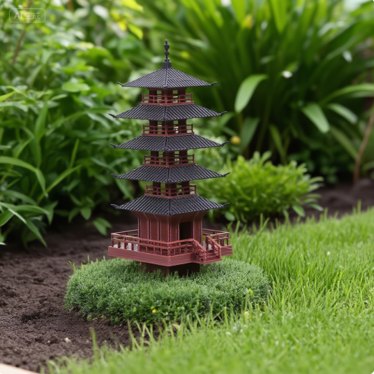 Aquarium Moss - Garden Aquarium Bonsai Decor Mini Pagoda
