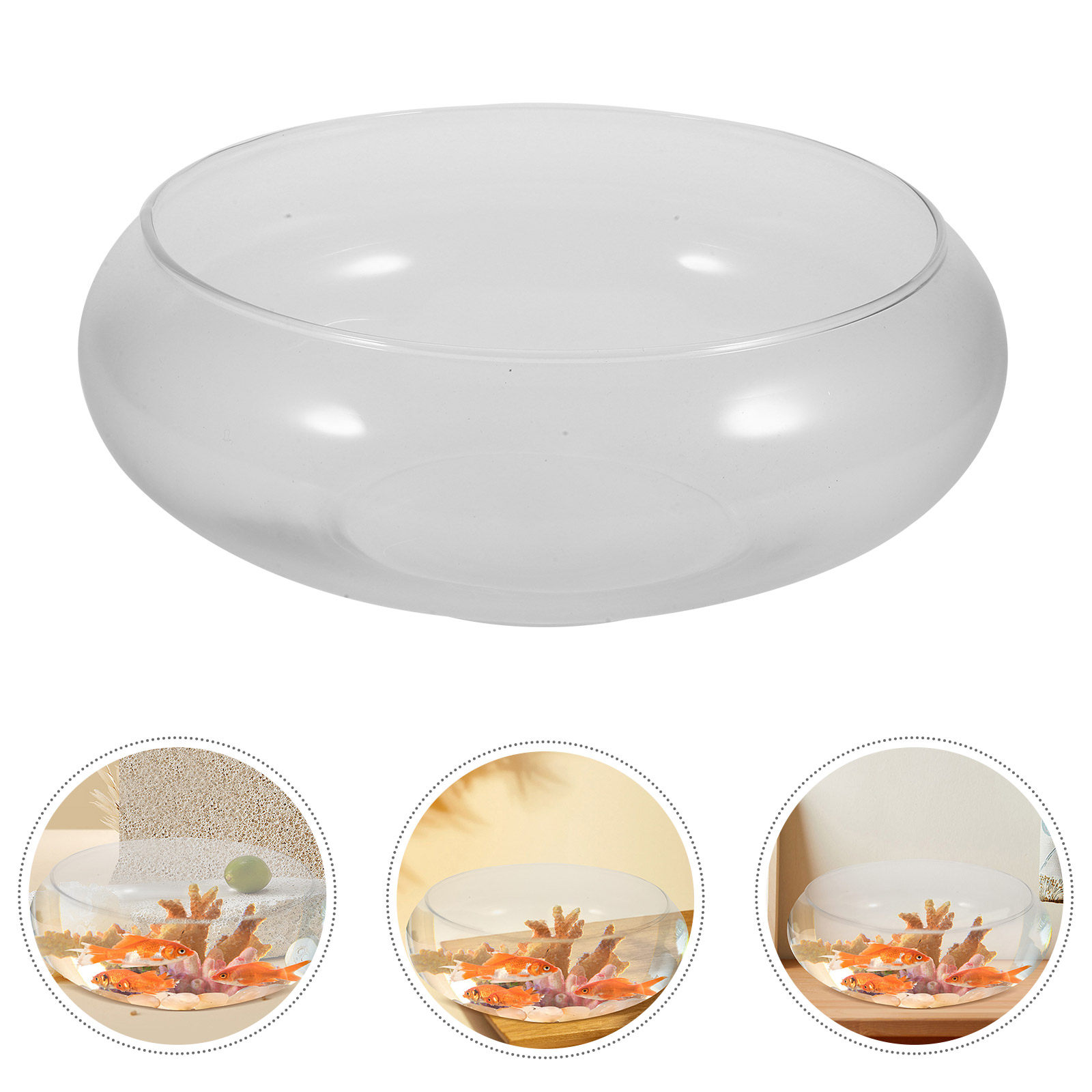 Glass Fish Bowl Small Fish Tan - đánh giá và giá Plant Aquarium Pot