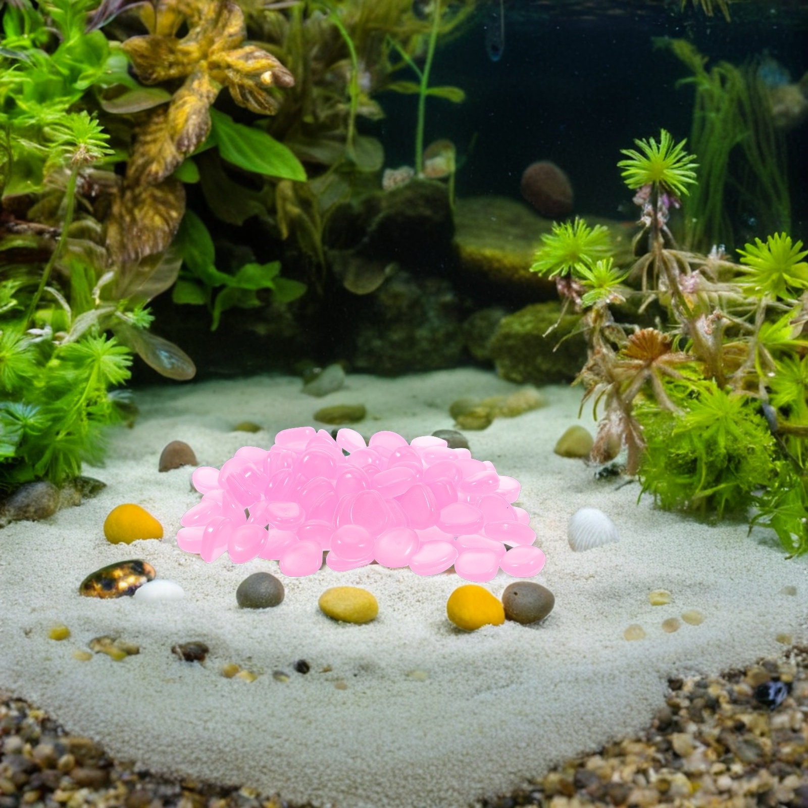 Glow-in-the-Dark Resin Rocks f - đánh giá và giá Plant Aquarium Pot
